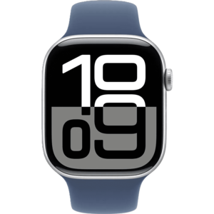 שעון חכם Apple Watch 10 GPS 42mm צבע שעון Silver Aluminium צבע רצועה Denim Sport Band גודל S/M