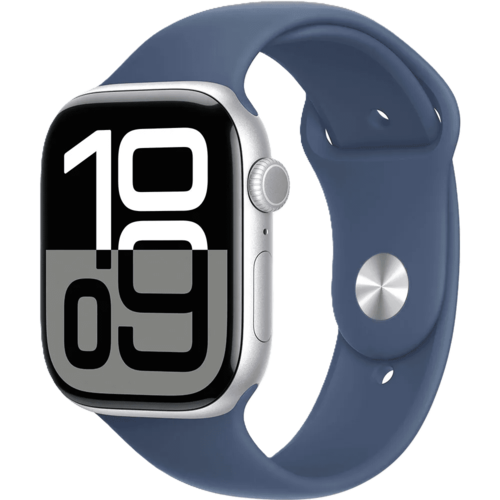 שעון חכם Apple Watch 10 GPS 42mm צבע שעון Silver Aluminium צבע רצועה Denim Sport Band גודל S/M