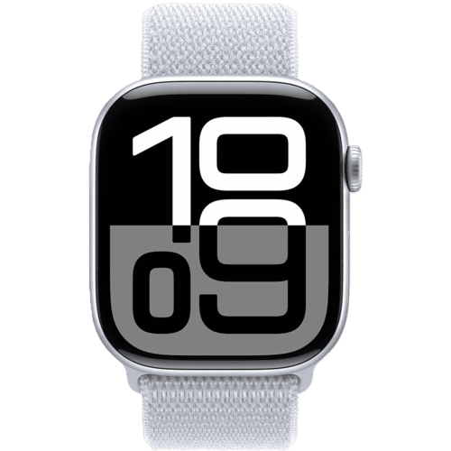 שעון חכם Apple Watch 10 GPS 42mm צבע שעון Silver Aluminium צבע רצועה Blue Cloud Sport Loop