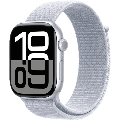 שעון חכם Apple Watch 10 GPS 42mm צבע שעון Silver Aluminium צבע רצועה Blue Cloud Sport Loop