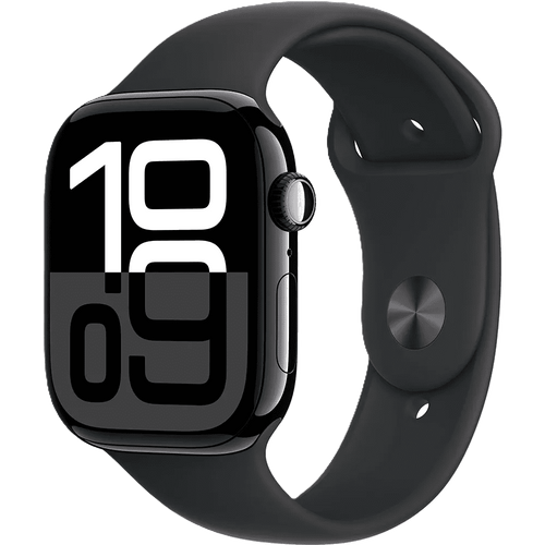 שעון חכם Apple Watch 10 GPS 46mm צבע שעון Black Aluminium צבע רצועה Black Sport Band - גודל M/L