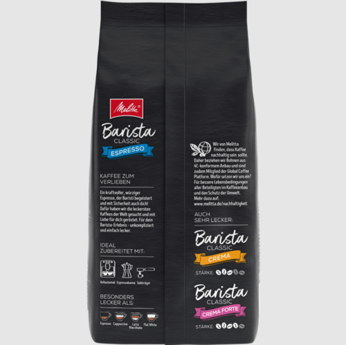 Melitta Barista classic espresso Coffee Beans 1 Kg