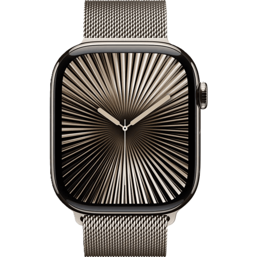שעון חכם Apple Watch 10 GPS+Cellular 42mm צבע שעון Natural Titanium צבע רצועה Natural Milanese Loop