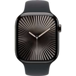 שעון חכם Apple Watch 10 GPS+Cellular 42mm צבע שעון Slate Titanium צבע רצועה Black Sport Band גודל M/L