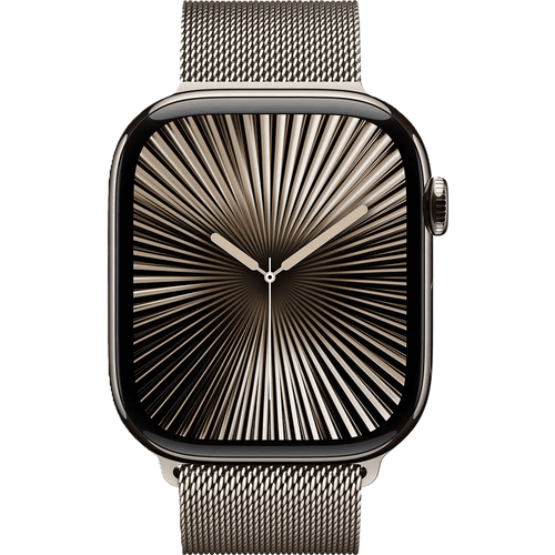 שעון חכם Apple Watch 10 GPS+Cellular 46mm צבע שעון Natural Titanium צבע רצועה Natural Milanese Loop גודל M/L