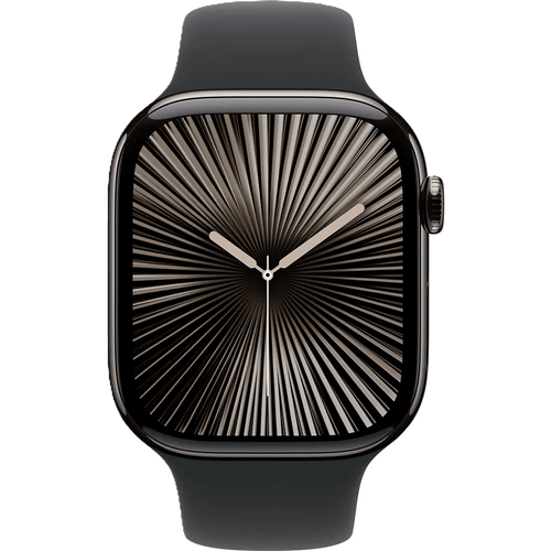 שעון חכם Apple Watch 10 GPS+Cellular 46mm צבע שעון Slate Titanium צבע רצועה Black Sport Band גודל M/L