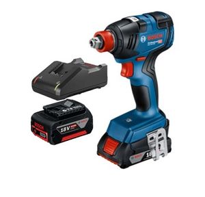 סט מברגה/מפתח רטיטה נטען דגם GDX 18V-200 מבית Bosch+סוללה 2Ah + מטען 