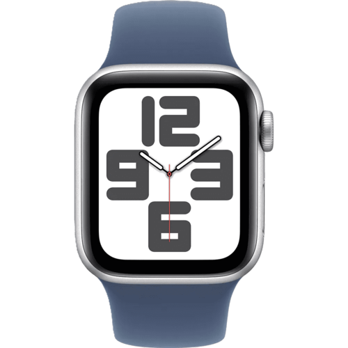 שעון חכם Apple Watch SE 2024 GPS 40mm צבע שעון Silver צבע רצועה Denim Sport Band גודל S/M