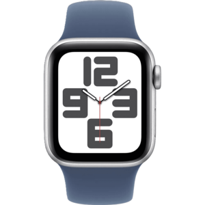 שעון חכם Apple Watch SE 2024 GPS 40mm צבע שעון Silver צבע רצועה Denim Sport Band גודל S/M