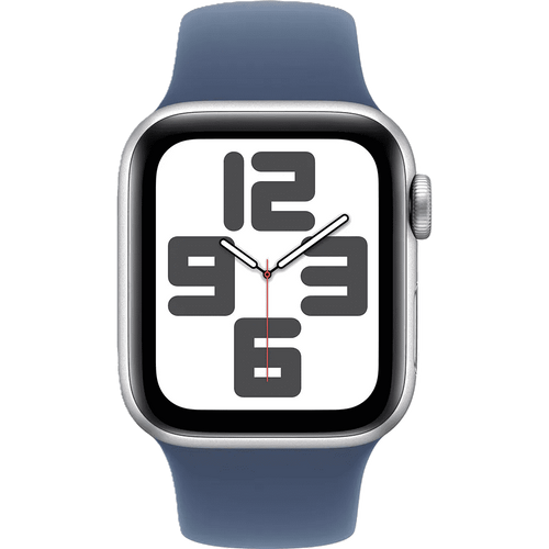 שעון חכם Apple Watch SE 2024 GPS 40mm צבע שעון Silver צבע רצועה Denim Sport Band גודל M/L
