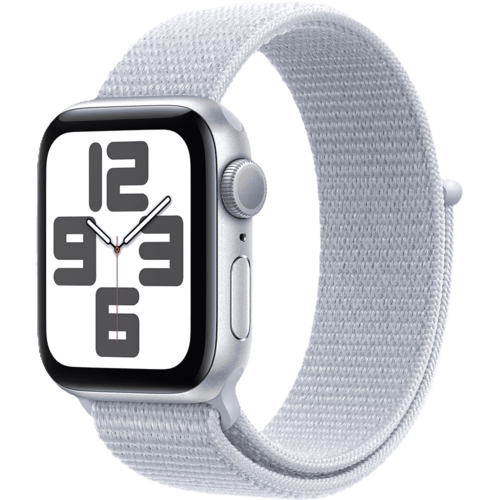 שעון חכם Apple Watch SE 2024 GPS 40mm צבע שעון Silver צבע רצועה Blue Cloud Sport Loop