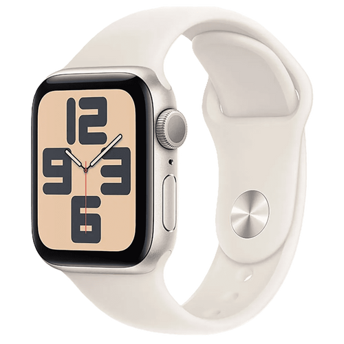 שעון חכם Apple Watch SE 2024 GPS 40mm צבע שעון Starlight צבע רצועה Starlight Sport Band גודל M/L
