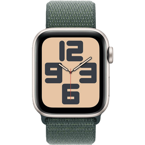 שעון חכם Apple Watch SE 2024 GPS+Cellular 44mm צבע שעון Starlight צבע רצועה Lake Green Sport Loop