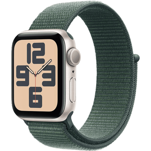 שעון חכם Apple Watch SE 2024 GPS+Cellular 44mm צבע שעון Starlight צבע רצועה Lake Green Sport Loop