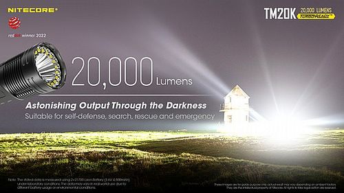 פנס הצפה נטען 20,000 לומן TM20K NITECORE