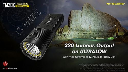 פנס הצפה נטען 20,000 לומן TM20K NITECORE