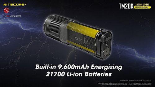 פנס הצפה נטען 20,000 לומן TM20K NITECORE