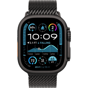 שעון חכם Apple Watch Ultra 2 GPS + Cellular 49mm צבע שעון Titanium Black צבע רצועה Black Titanium Milanese Loop גודל M