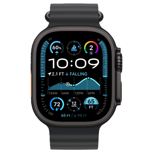 שעון חכם Apple Watch Ultra 2 GPS + Cellular 49mm צבע שעון Titanium Black צבע רצועה Black Ocean Band