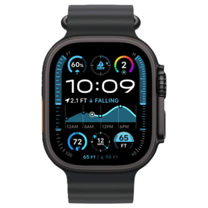 שעון חכם Apple Watch Ultra 2 GPS + Cellular 49mm צבע שעון Titanium Black צבע רצועה Black Ocean Band