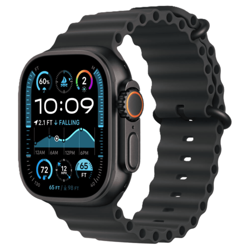 שעון חכם Apple Watch Ultra 2 GPS + Cellular 49mm צבע שעון Titanium Black צבע רצועה Black Ocean Band