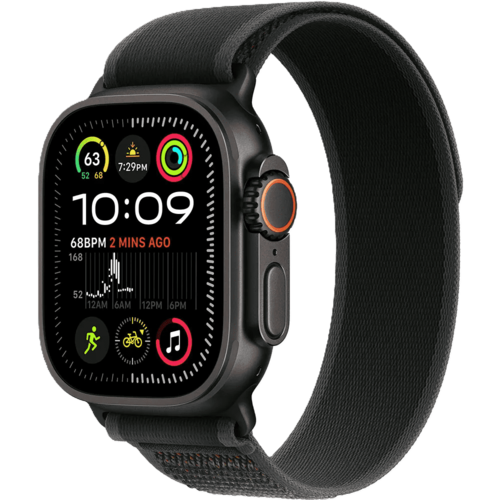 שעון חכם Apple Watch Ultra 2 GPS + Cellular 49mm צבע שעון Titanium Black צבע רצועה Black Trail Loop גודל S/M