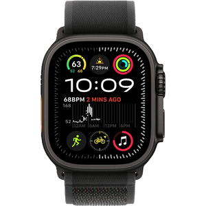 שעון חכם Apple Watch Ultra 2 4GPS + Cellular 9mm צבע שעון Titanium Black צבע רצועה Black Trail Loop גודל M/L