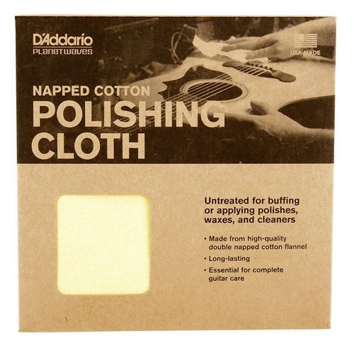 D'Addario PWPC2 NAPPED COTTON POLISHING CLOTH