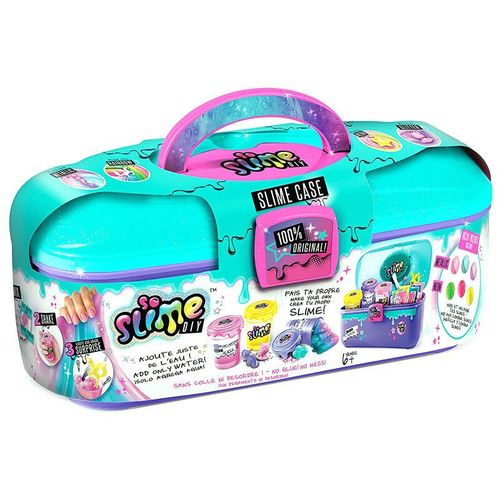 מזוודה להכנת סליים צבעוני עם נצנצים