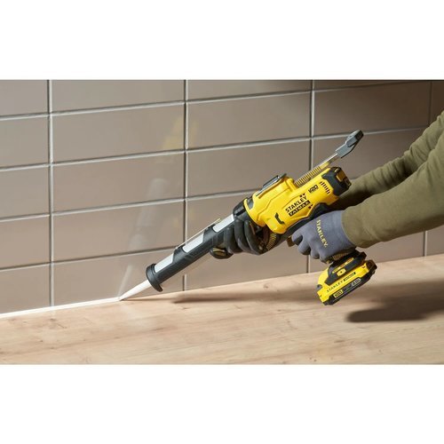 אקדח סיליקון/דבק נטען STANLEY FATMAX V20 למחסנית 310 מ״ל | גוף בלבד | דגם SFMCE600B-XJ