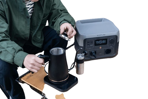 תחנת כח ניידת 2 ECOFLOW RIVER MAX + פאנל סולארי מתקפל ECOFLOW110, הספק 110W