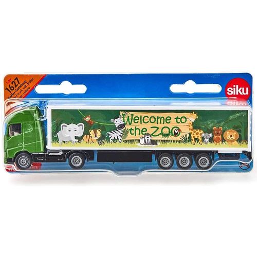 סיקו - משאית ירוקה עם טריילר לגן החיות - SIKU 1627