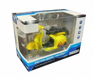 משינה - אופנוע  צהוב - DIE CAST 1:14