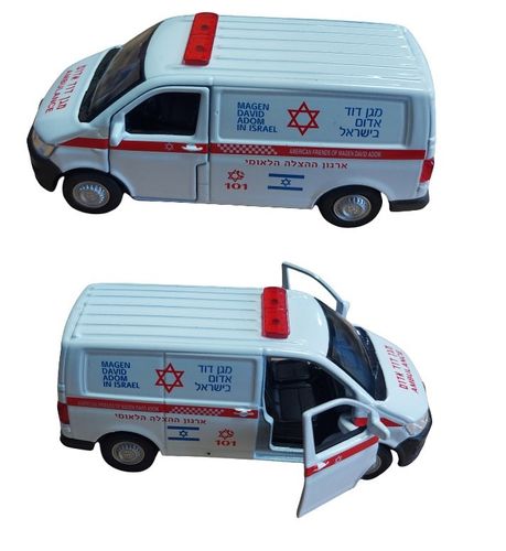 רכב מגן דוד אדום בישראל לבן אמבולנס ישראלי - WELLY