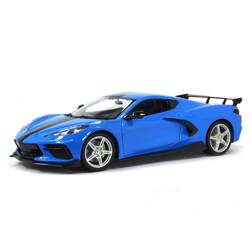 מאיסטו - מכונית שברולט סטינגר קופה 2020  כחול  - MAISTO Chevrolet Stingray 1:18