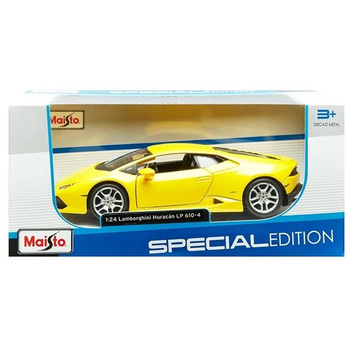 מאיסטו - דגם מכונית למבורגיני הורקאן צהוב - Maisto Lamborghini huracan LP610-4 1:24