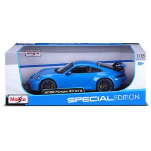 מאיסטו - מכונית פורשה כחול  - Maisto 1:18 Porsche 911 GT3 Coupe 2022