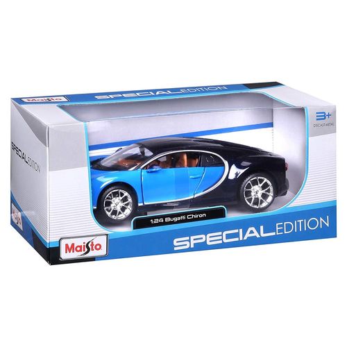 מאיסטו - דגם מכונית בוגאטי שירון כחולה - Maisto Bugatti Chiron 1:24