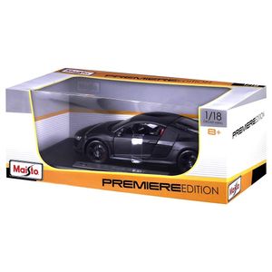 מאיסטו - מכונית דגם אודי אר 8 שחורה - Maisto AUDI R8 GT BLACK 1:18