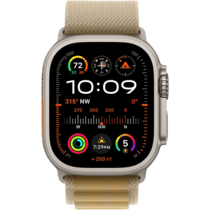 שעון חכם Apple Watch Ultra 2 GPS + Cellular 49mm צבע שעון Titanium Natural צבע רצועה Tan Alpine Loop גודל S