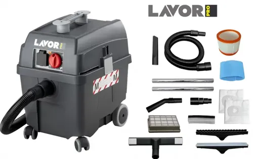 שואב אבק 27 ליטר + מנערת אבק מהפילטר LAVOR PRO WORKER EM
