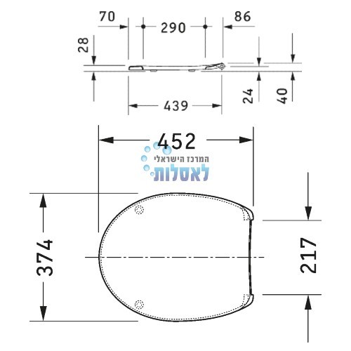 דורויט Duravit SITZ 0064290000 | מושב אסלה וכיסוי דורוויט טריקה שקטה | לבן
