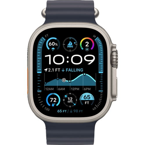 שעון חכם Apple Watch Ultra 2 GPS + Cellular 49mm צבע שעון Titanium Natural צבע רצועה Navy Ocean Band 