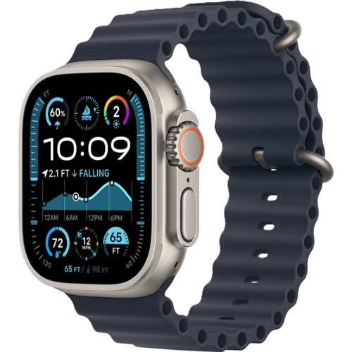 שעון חכם Apple Watch Ultra 2 GPS + Cellular 49mm צבע שעון Titanium Natural צבע רצועה Navy Ocean Band 