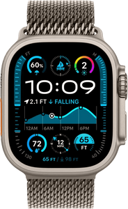 שעון חכם Apple Watch Ultra 2 GPS + Cellular 49mm צבע שעון Titanium Natural צבע רצועה Natural Titanium Milanese Loop גודל L