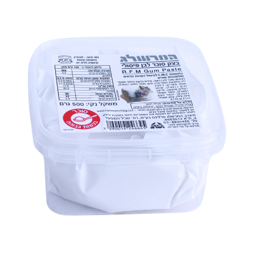 בצק סוכר לבן פיסולי 500 גרם המרשלג עם CMC