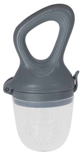 טעימון / נגיסון לתינוק מסיליקון עם ידית אחיזה ומכסה - כחול