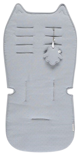 ריפודית דו-צדדית 100% כותנה מבד פוינטל מעוצבת לעגלה עם סיכת חמסה - תכלת