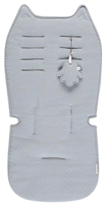 ריפודית דו-צדדית 100% כותנה מבד פוינטל מעוצבת לעגלה עם סיכת חמסה - תכלת