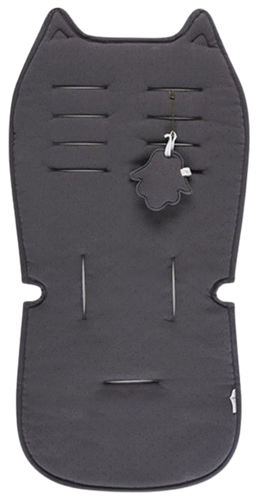 ריפודית דו-צדדית 100% כותנה מבד פוינטל מעוצבת לעגלה עם סיכת חמסה - אפור צ'רקול